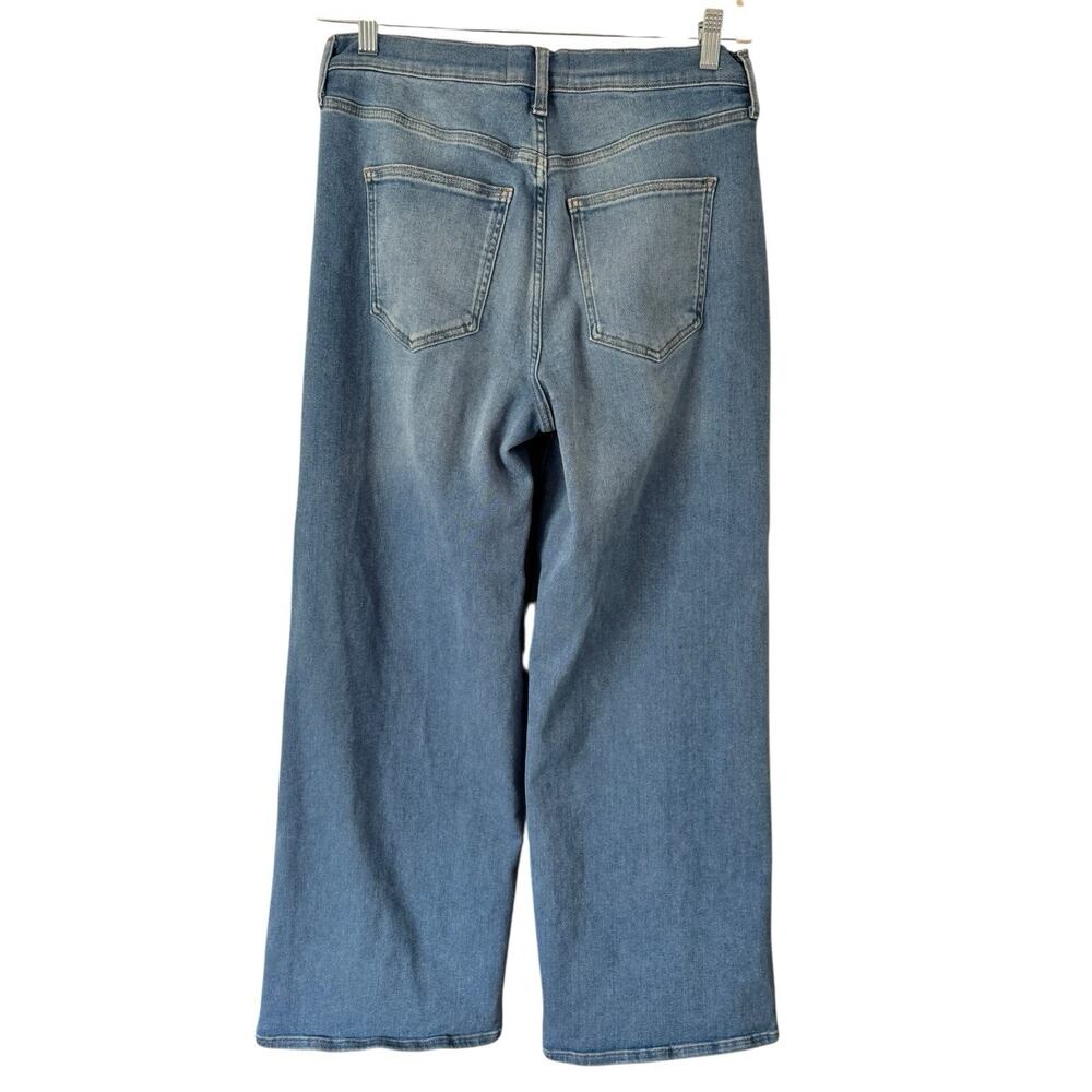 Boden Wide Leg High Rise Stretch Denim Blue Jeans Size 30 Long - Picture 2 of 6